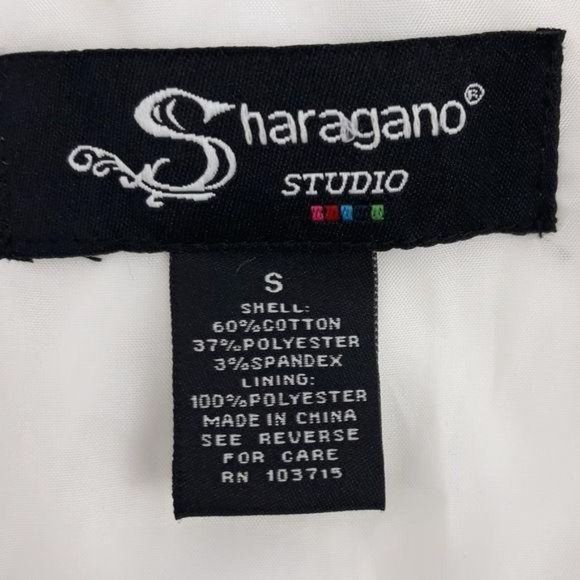 Sharagano Studio Cropped Peacoat Military Jacket Double Breasted White Sz S - Picture 3 of 10